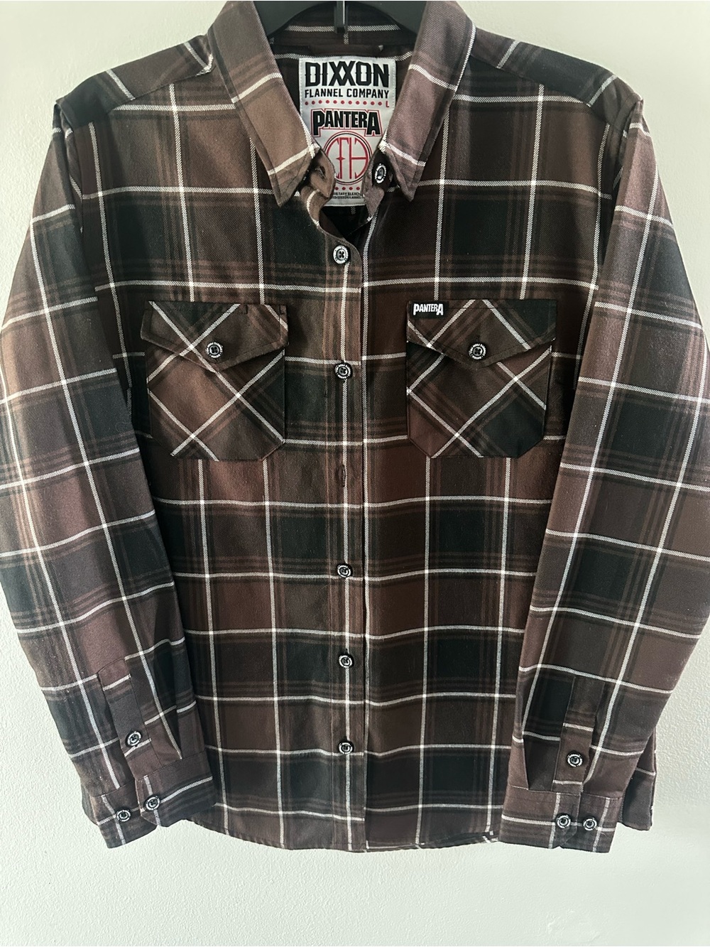 Dixxon Flannel Pantera Cowboys From Hell Flannel Women’s Unisex fit Large Brown